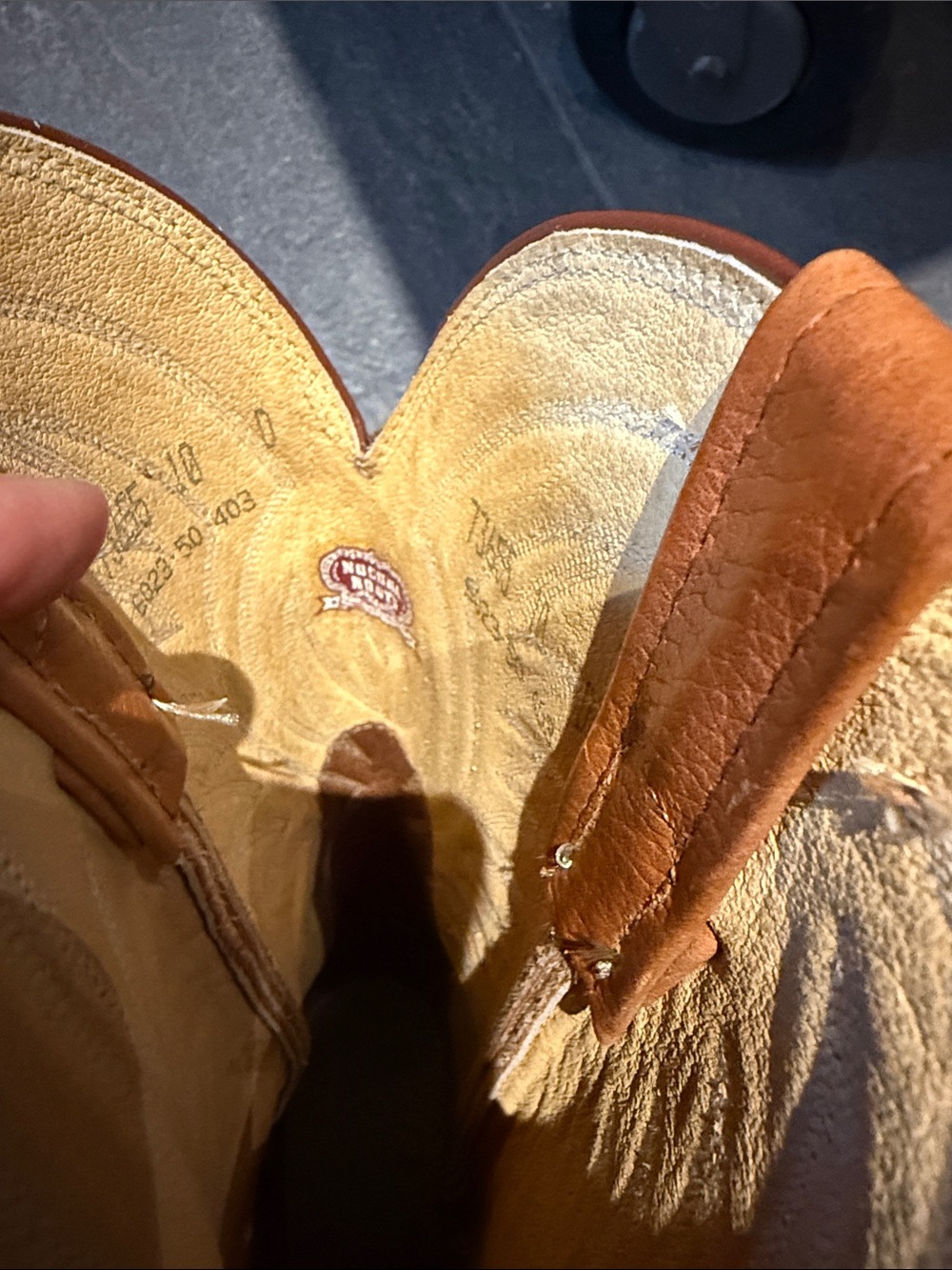 Vintage Nocona Cognac Western Leather Cowboy Boots - Picture 6 of 12